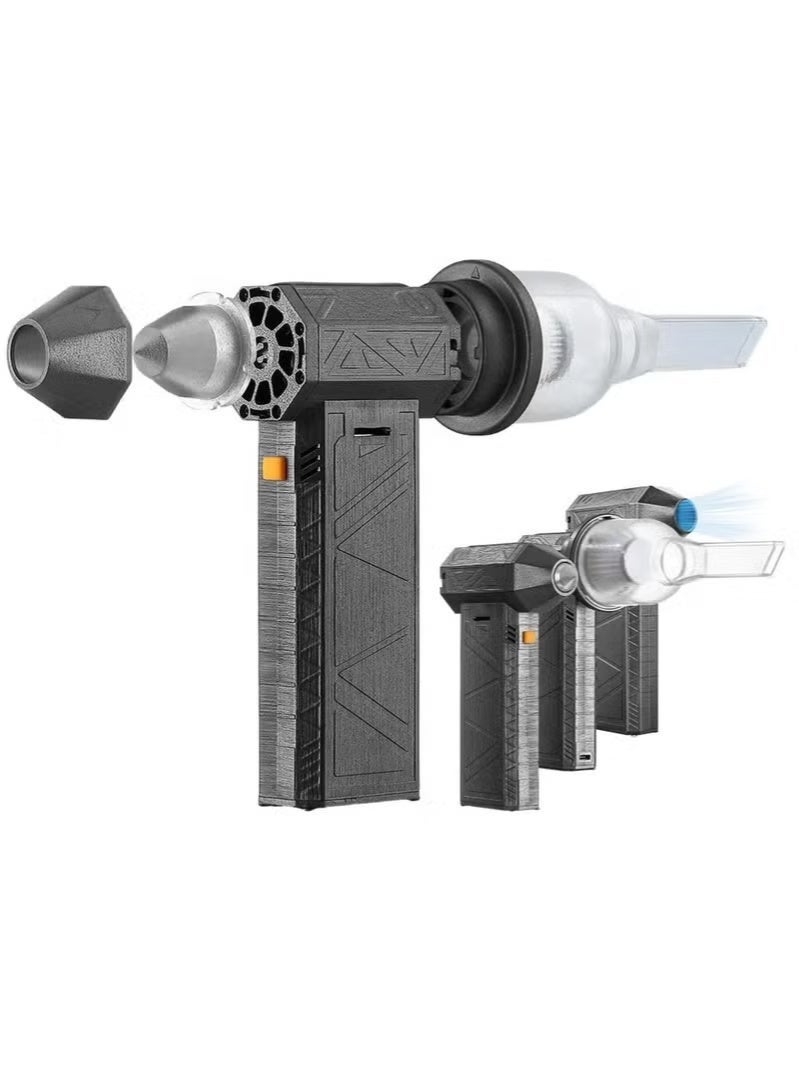 BLUMENIT Electric Air Blower Gun & Small Hand Fan with Turbo Blades | Super Power Air Duster, 130,000 RPM Wind Speed, 52m/s | Portable Mini Jet Fan for Cleaning, Drying, and Cooling - Image 3